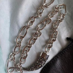 Pomellato 67 silver necklace with tusk